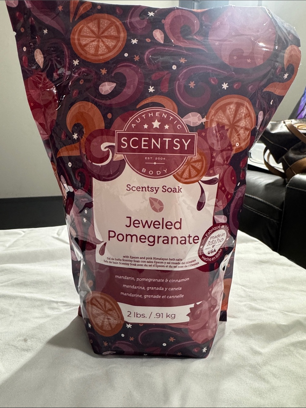 Scentsy Jeweled Pomegranate Soak - Purple & Orange
